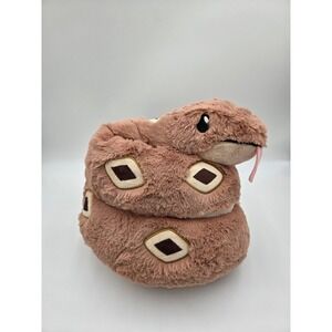 Squishable Rattlesnake Plush Brown Coiled Snake Stuffed Animal 13" Rare HTF